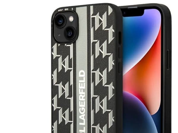 Karl Lagerfeld KLHCP14MPGKLSKG iPhone 14 Plus 6.7" hardcase grå/grå Monogram Stripe