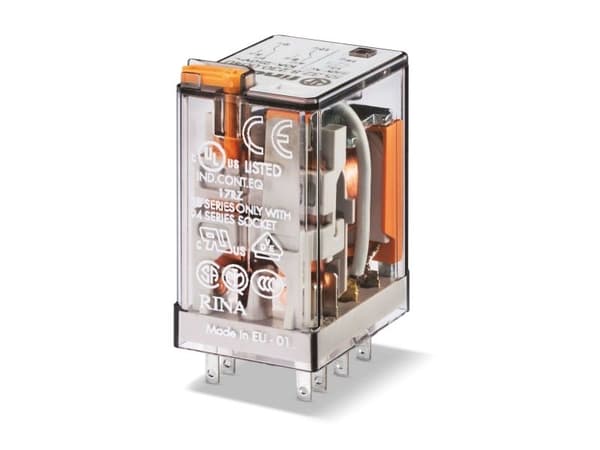 Stikbensrelæ Industri S55.32, 2P, 10A, 12V AC
