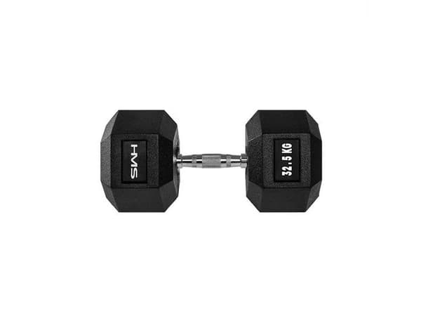 HMS hantel Hex Pro gummerad 1 x 32,5 kg