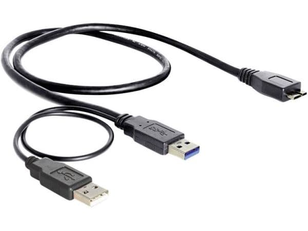 Delock - USB-kabel - USB-type A (hann) til USB (kun strøm), Micro-USB Type B (hann) - USB 3.0 - 20 cm