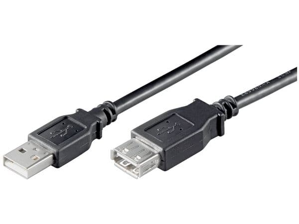 Goobay 68905, 5 m, USB A, USB A, USB 2.0, Svart