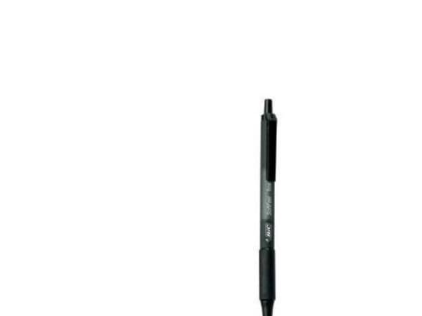 Kuglepen BIC Soft Feel sort - med klikmekanisme - (12 stk.)
