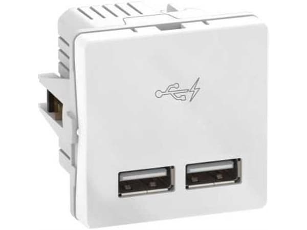 Fuga 2x USB-laddare 2,1A 1M vit