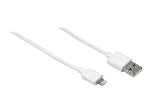 Hama Basic Line Charging/Data Cable - Lightning-kabel - Lightning hann til USB hann - 1 m - hvit