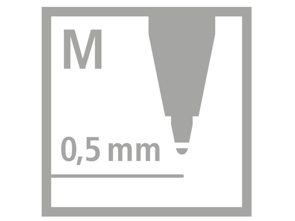 STABILO kulepennrefill Kulepennrefill 0,5 mm svart