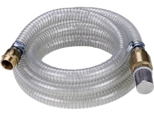 Einhell Einhell sugeslange med messing adapter 1" Ø25 mm. 4 meter klar