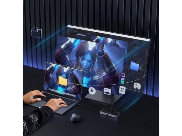Ugreen Switch USB-C USB-A 10Gb/s -kytkin - harmaa