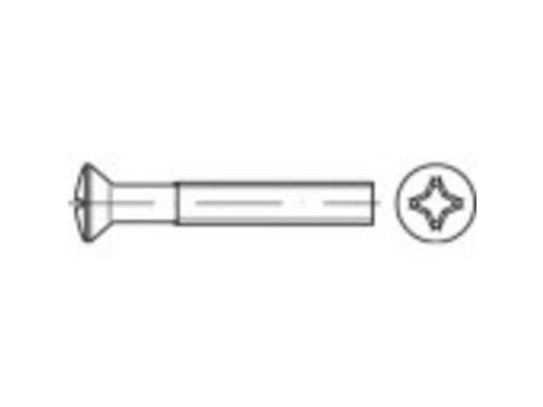 TOOLCRAFT undersenkede linse skruer Philips M3 25 mm rustfritt stål A2 1000 stk.