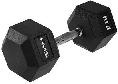 HMS hantel Hex Pro gummerad 1 x 27,5 kg