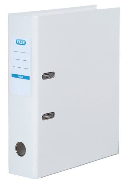 ELBA metall-brevmapp vit A4 8 cm