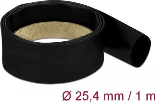 Delock - Värmekrympslangar - 1 m - svart