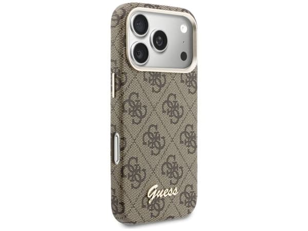 Guess 4G Script MagSafe-deksel for iPhone 17 Pro - brun