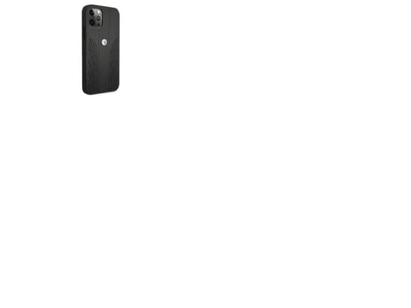BMW lær curve perforert etui til iPhone 12 / iPhone 12 Pro - svart