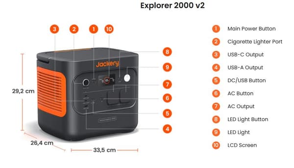 Jackery Explorer 2000 V2 EU Portable  Power Station