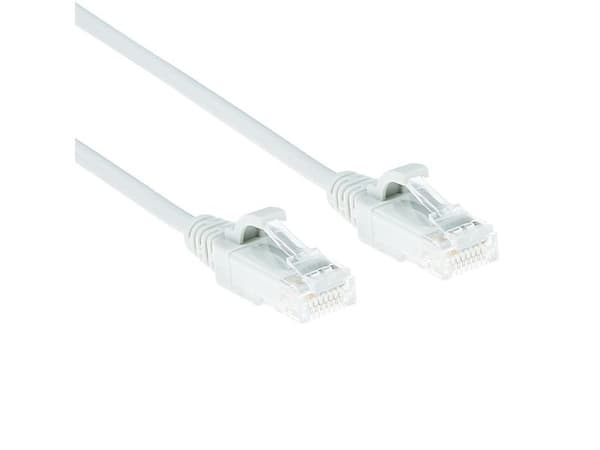 ACT White 1 meter LSZH U/UTP CAT6 slim patchkabel datacenter snagless med RJ45 (DC8901)