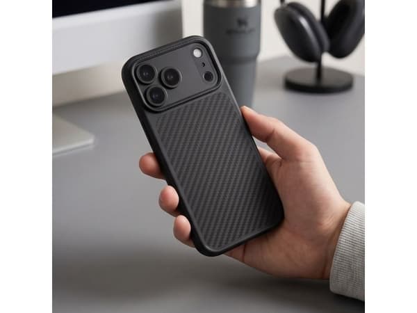 Tech-Protect MagCam MagSafe Carbon Case for iPhone 18 Pro / 17 Pro - Black