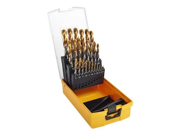 Spiralborsats HSS TiN Tip 1–13 mm, 25 delar