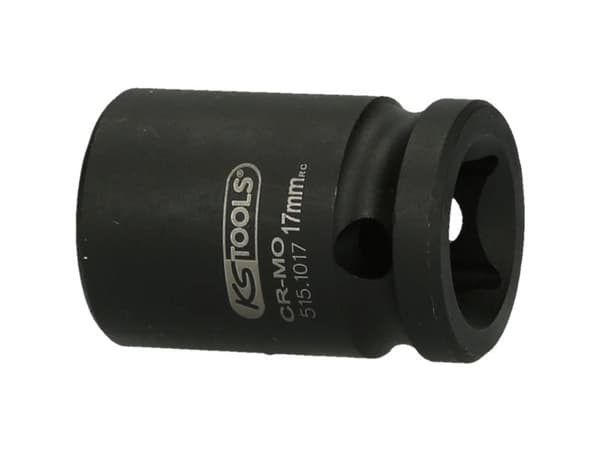 KS Tools 515.1017, Kraftpipe, Sort, 1 hoder, 1/2", Metrisk, 17 mm