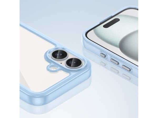 Hurtel Outer Space Fodral med gelram för iPhone 16 - blå