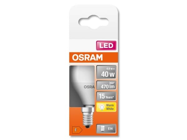 Ledsclp40 5.5W/827 230Vfr E14 Osram