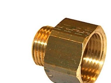 Rörmuff i mässing 1 1/4" x 1"