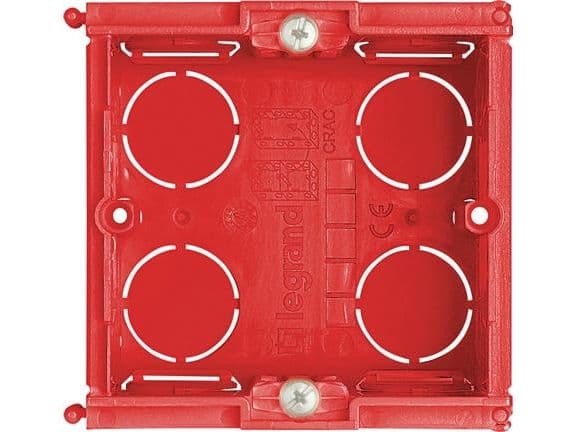 Mosaik infälld dosa 2M 40 mm röd