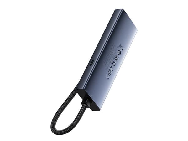 HUB USB Baseus Hub USB-A Baseus UltraJoy Series 4xUSB-A 3.0 1xUSB-C 5V - szary
