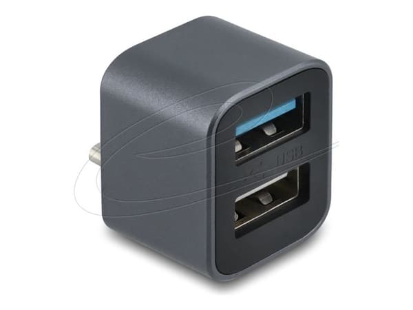 Delock Mini USB-hub USB Type-C-plugg til 1 x USB 10 Gbps USB Type-A og 1 x USB 2.0 Type-A