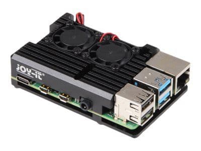 Joy-iT Armor Case Block Active, Kotelo, Raspberry Pi, Raspberry Pi, Ruostumaton teräs, Alumiini, 87 mm