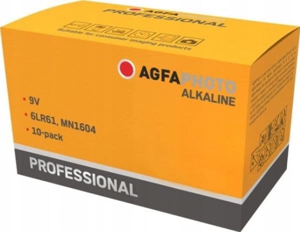 Agfa AgfaPhoto alkalisk Professional -9V E-Block, 10 st