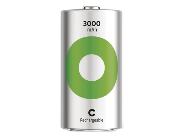 GP oppladbare Ni-MH-batterier C, 2-pakning