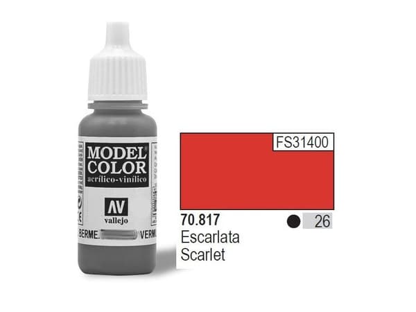 Vallejo 70.817, 17 ml, Röd, Matt, Flaska