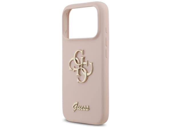 Guess silikone Big 4G script-deksel til iPhone 17 Pro - Rosa