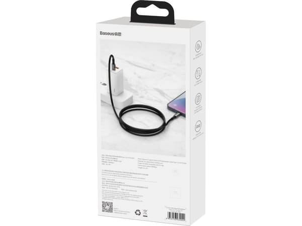 Baseus 6953156232068, 2 m, USB C, USB C, USB 2.0, 480 Mbit/s, Lajittelu