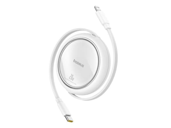 Baseus P10364501211-00, 1 m, Lightning, USB C, Hankjønn, Hankjønn, Hvit