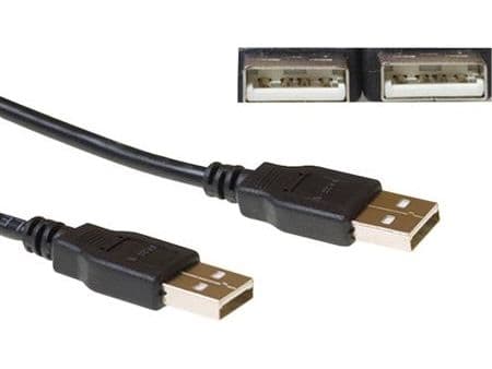 EFB Elektronik USB 2.0 A / A 3m, 3 m, USB A, USB A, USB 2.0, Hankjønn/hankjønn, Sort