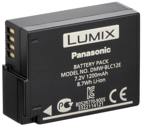 Kamerabatteri Panasonic DMW-BLC12E 7,2 V 1200 mAh DMW-BLC12E