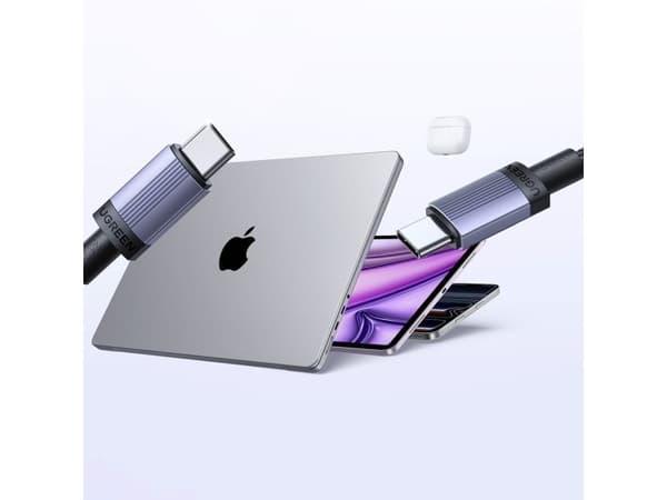 USB-kabel Ugreen USB-C til USB-C 2 m svart/grå (6941876269082)