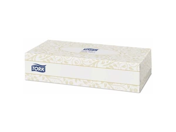 Ansiktsservetter Tork Premium F1 2-lagers vit (100-pack)