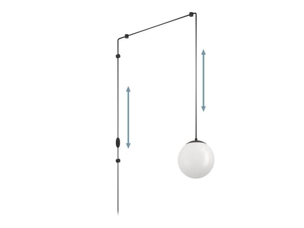 EGLO RONDO 3 PENGEL E27 SVART/OPAL