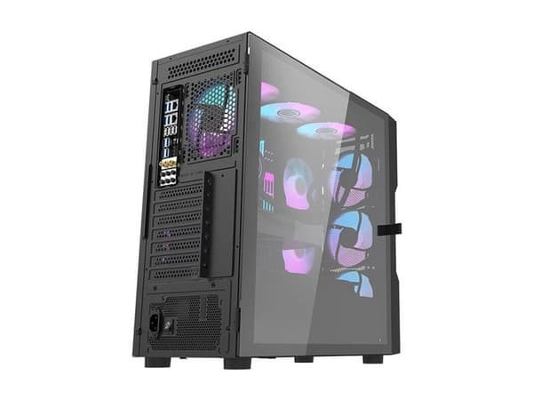Darkflash DK431 Mesh datamaskindeksel + 4 vifter (svart)