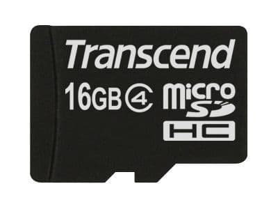 Transcend Standard MicroSDHC-kort 16 GB Class 4