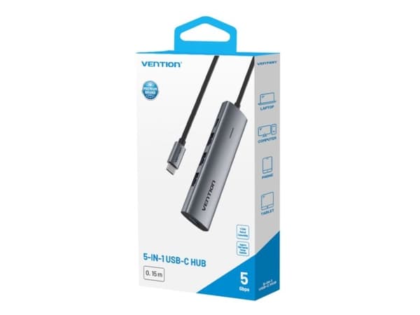 Hub 5w1 USB-C 3.0 Vention 0.15m