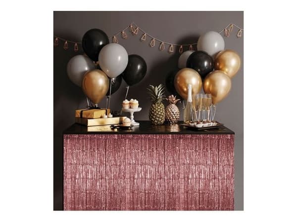 Rose gold lametta bordskørt