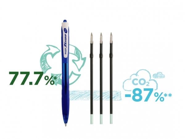 Pilot Rexgrip, Uudelleentäytettävä, Sininen