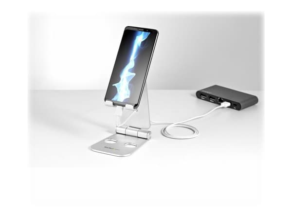 Startech Phone and Tablet Stand, Foldable Universal Mobile Device Holder for Smartphones & Tablets Adjustable Multi-Angle Ergonomic Cell Phone Stan...