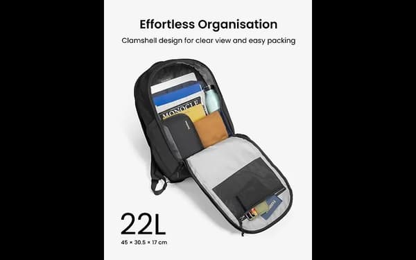 tomtoc UrbanEX-T77 Laptop Backpack, 22 l, black