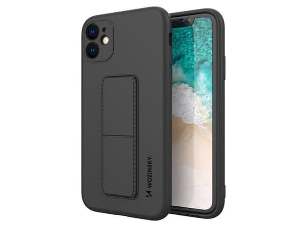 Wozinsky mobilfodral med stativ silikon iPhone 12 Pro Max svart