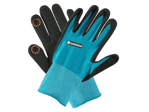 Gardena 11512-20, Hagehansker, Sort, Blå, L, Elastan, Nitril, Polyester