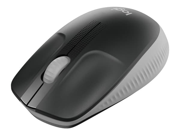 Logitech M190 - Mus - optisk - 3 knapper - trådløs - USB trådløs mottaker - mellomgrå